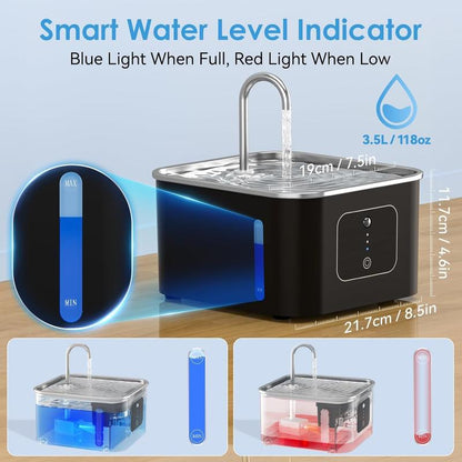 【10,000+ Favorited!】Cat Water Fountain, Flowing Water for Pets to Drink, Quiet Cat Water Dispenser, Automatic Circulating Pet Drinking Fountain for Cats and Dogs, Encourages Hydration Natural Flow Quiet Automatic Circulating Dispenser