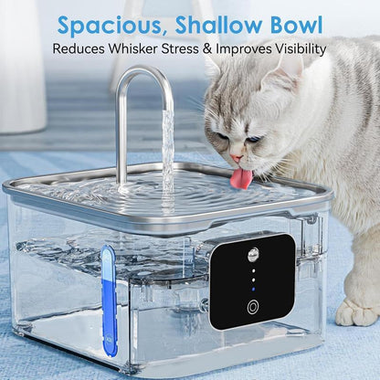 【10,000+ Favorited!】Cat Water Fountain, Flowing Water for Pets to Drink, Quiet Cat Water Dispenser, Automatic Circulating Pet Drinking Fountain for Cats and Dogs, Encourages Hydration Natural Flow Quiet Automatic Circulating Dispenser