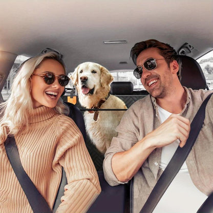 Dog Car Seat Cover, Waterproof Back Seat Extender for Dogs,Heavy Duty Dog Car Seat Cover for Back Seat and Aggressive Chewer， Seat Cover for Back Seat Hard Bottom, Pet Protector with Mesh Window, Scratch-Proof, for Trucks, SUV, Black