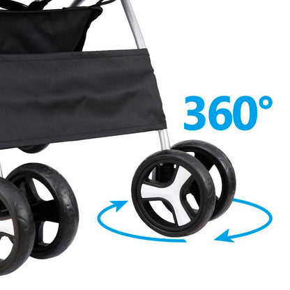 Segawe Foldable Dog Stroller Pet Travel Carriage Detachable Carrier Cart, Black