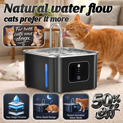 【10,000+ Favorited!】Cat Water Fountain, Flowing Water for Pets to Drink, Quiet Cat Water Dispenser, Automatic Circulating Pet Drinking Fountain for Cats and Dogs, Encourages Hydration Natural Flow Quiet Automatic Circulating Dispenser