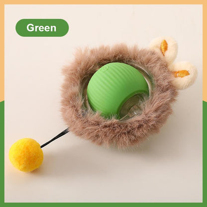 Cat&Dog Toy, Interactive Cat Toys Ball for Indoor Cats Fast Rolling on Carpet, Chirping & Motion Activate Cat Toys with USB Rechargeable, Anti-Depression Fun Gift for Cats Dogs